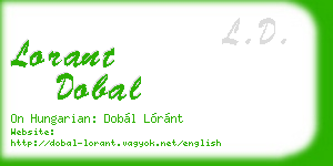 lorant dobal business card